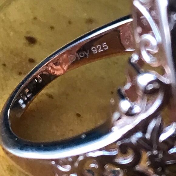 Natural Rhodolite Garnet Sterling Silver Cocktail Ring Size 7 - Picture 6 of 10